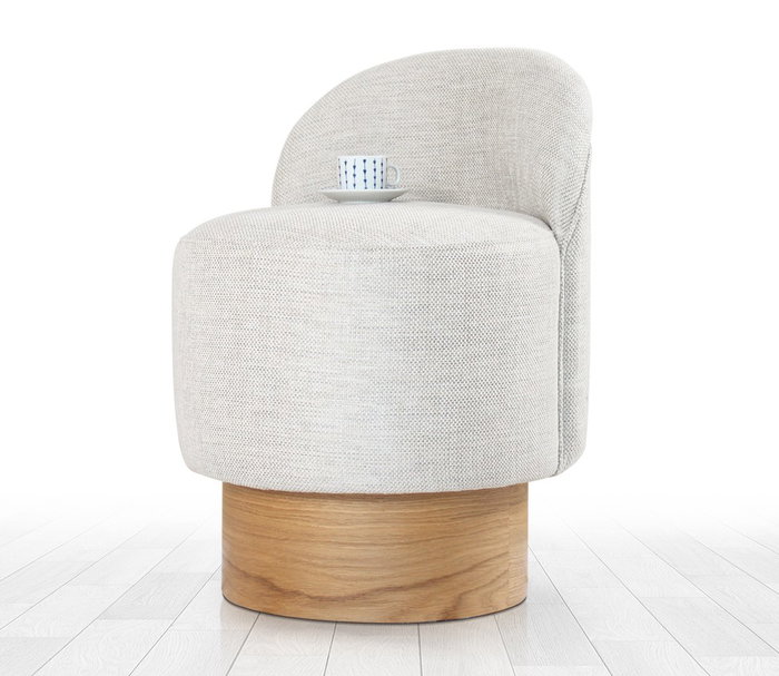 Atelier Del Sofa Barren Puf - Gris claro